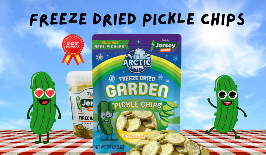 Freeze Dried Pickle Chips (Firecracker - Mild Hot) from Jersey Pickles