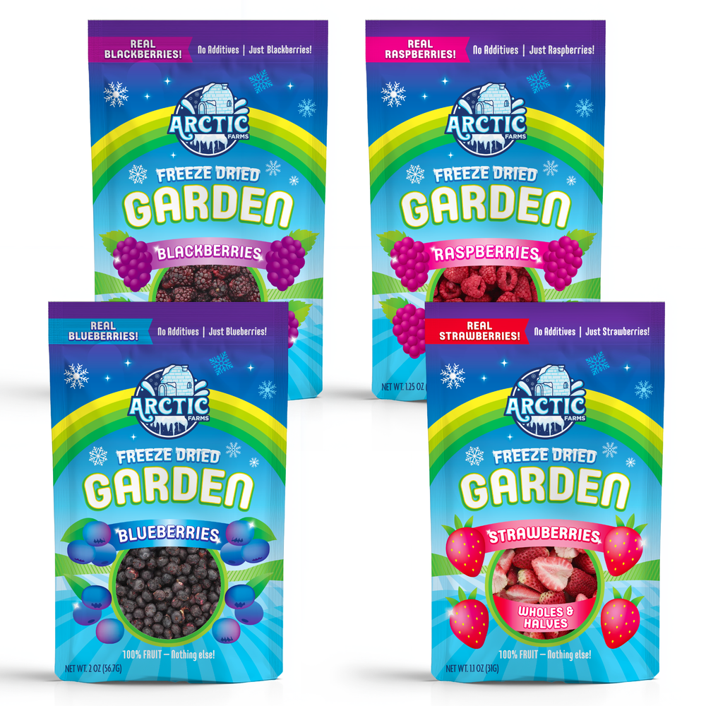 Freeze Dried Garden Berries Collection Bundle (4 Large Bags)