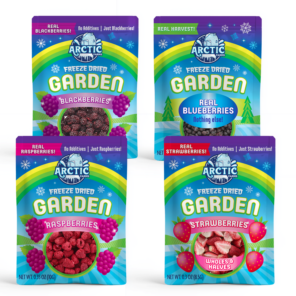 Freeze Dried Garden Berries Collection Bundle (4 Small Bags)