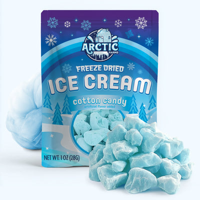 Freeze Dried Blue Cotton Candy Ice Cream