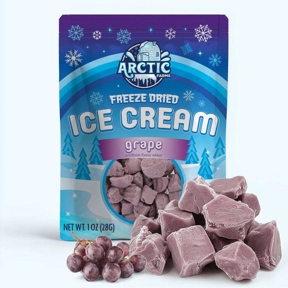 Freeze Dried Grape Ice Cream