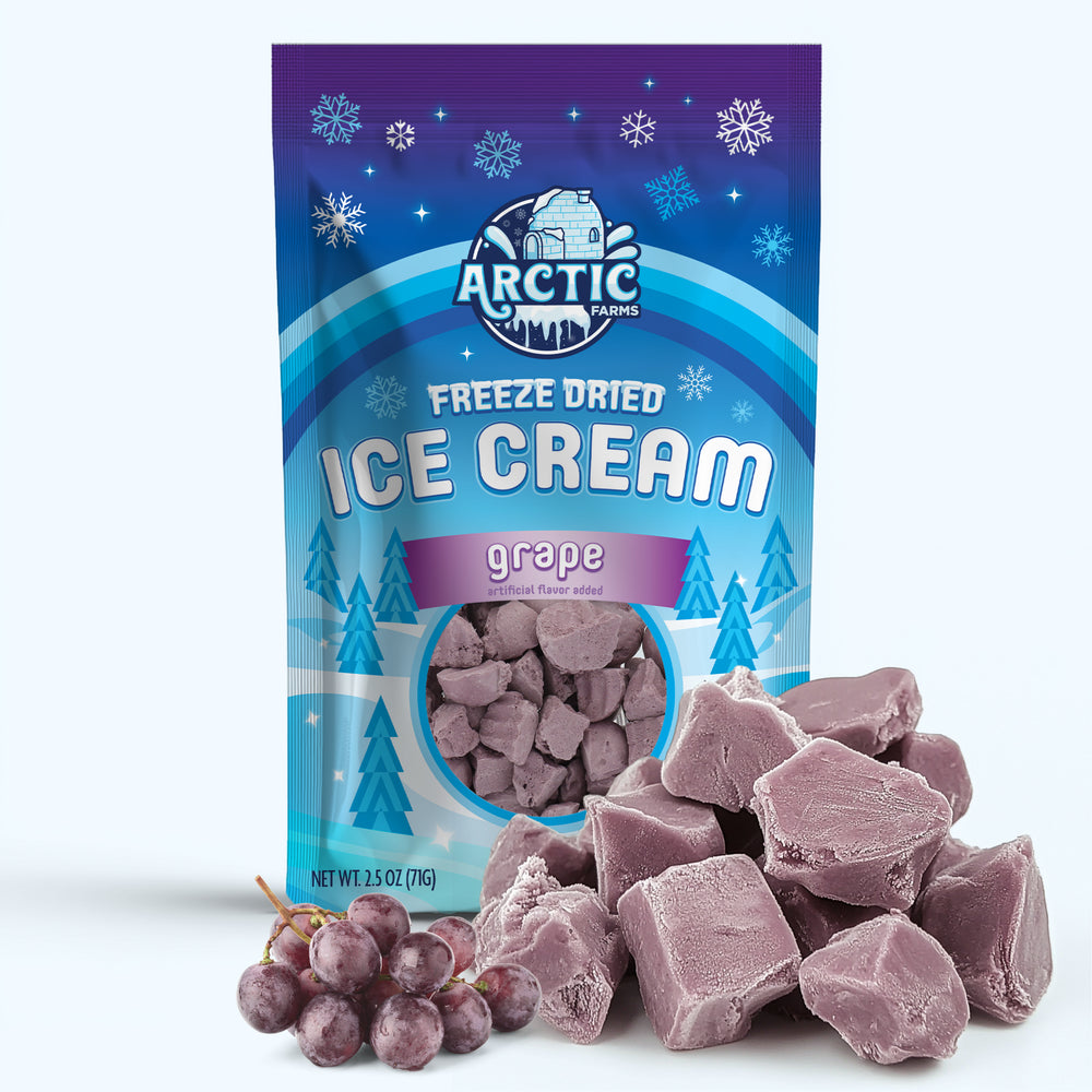 Freeze Dried Grape Ice Cream