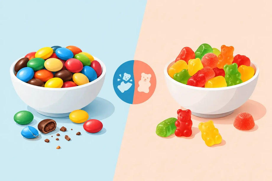 Crunchy Candy Versus Chewy Candy, Explained