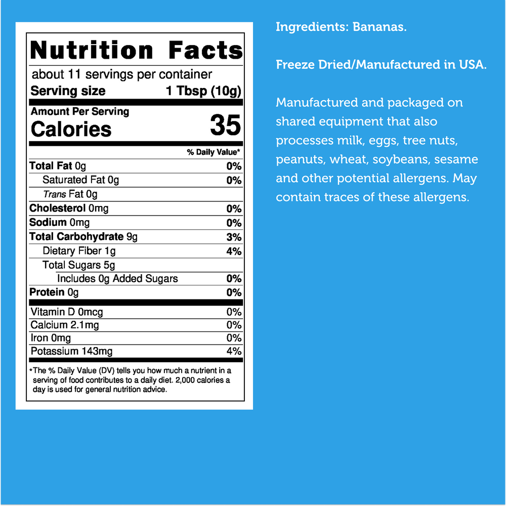 Freeze Dried Banana Powder