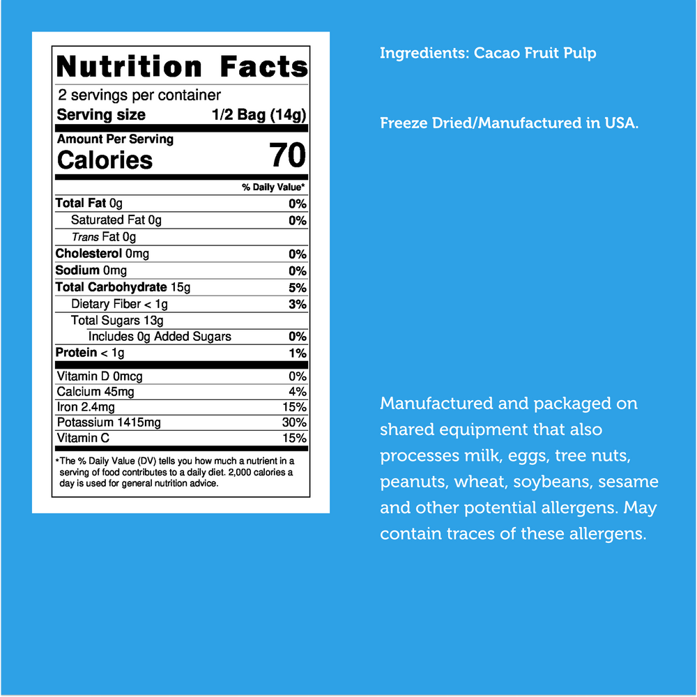 Freeze Dried Cacao Fruit Pulp