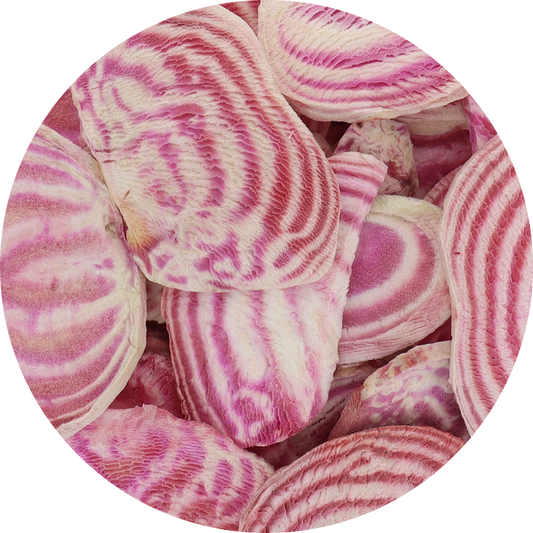 Freeze Dried Candy Cane Beet Chips