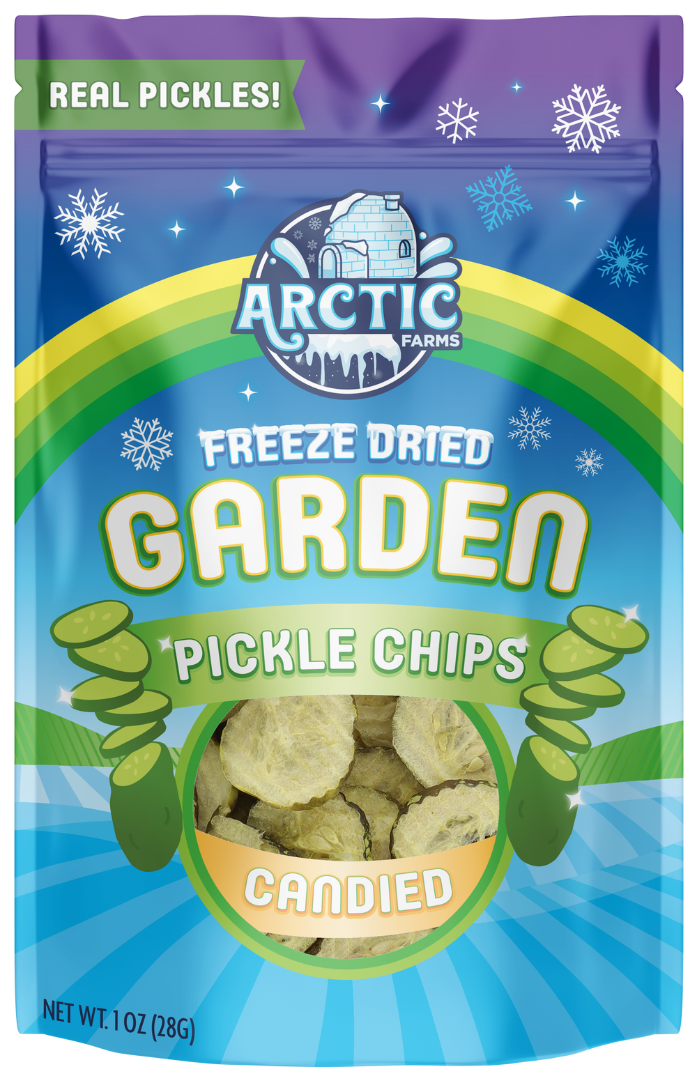 Freeze Dried Pickle Chips Candied Large Bag