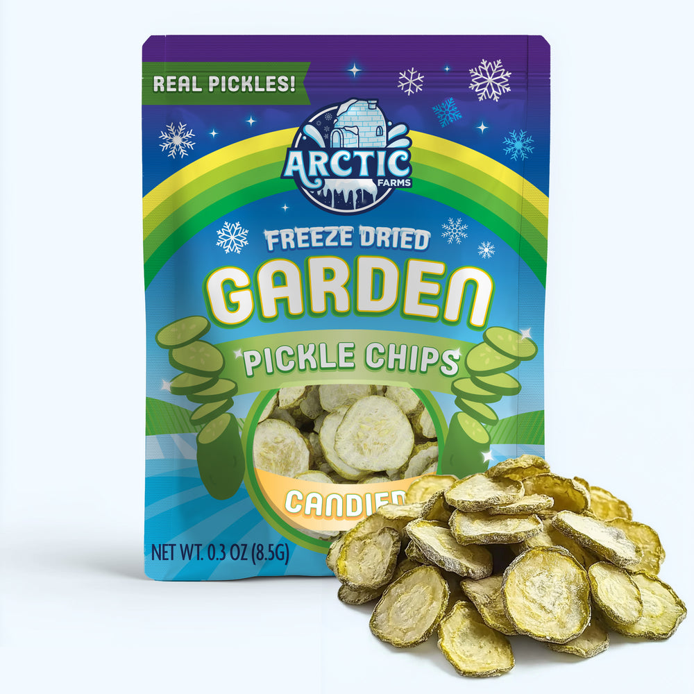 Freeze Dried Dill Pickle Chips (Candied)