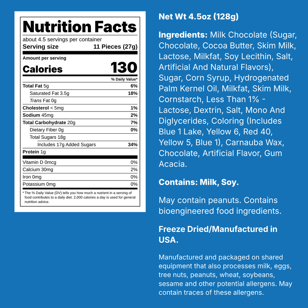 Freeze Dried Caramels Chocolate Candy