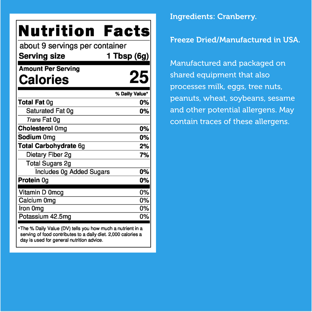 Freeze Dried Red Cranberry Powder