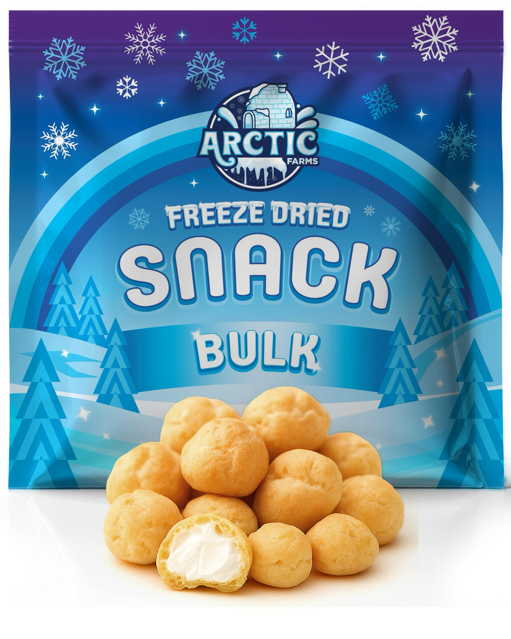 Freeze Dried Dessert Belgian Cream Puffs