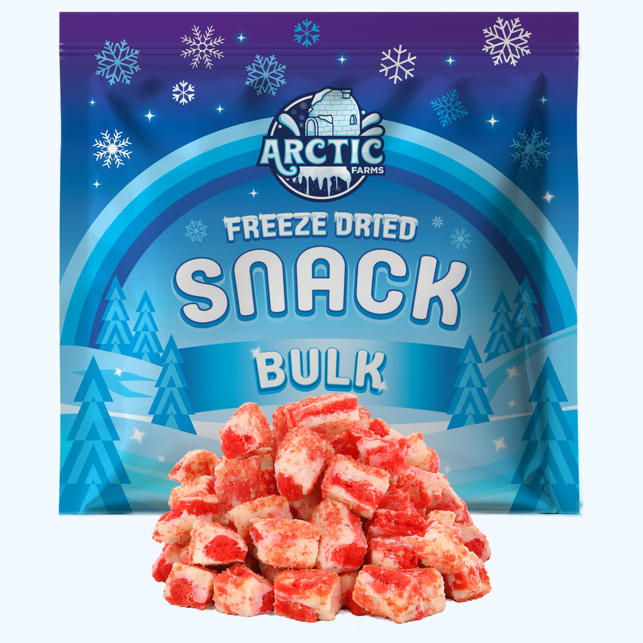 Freeze Dried Strawberry Shortcake Desert Ice Cream Bar Bites