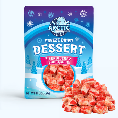 Freeze Dried Strawberry Shortcake Desert Ice Cream Bar Bites