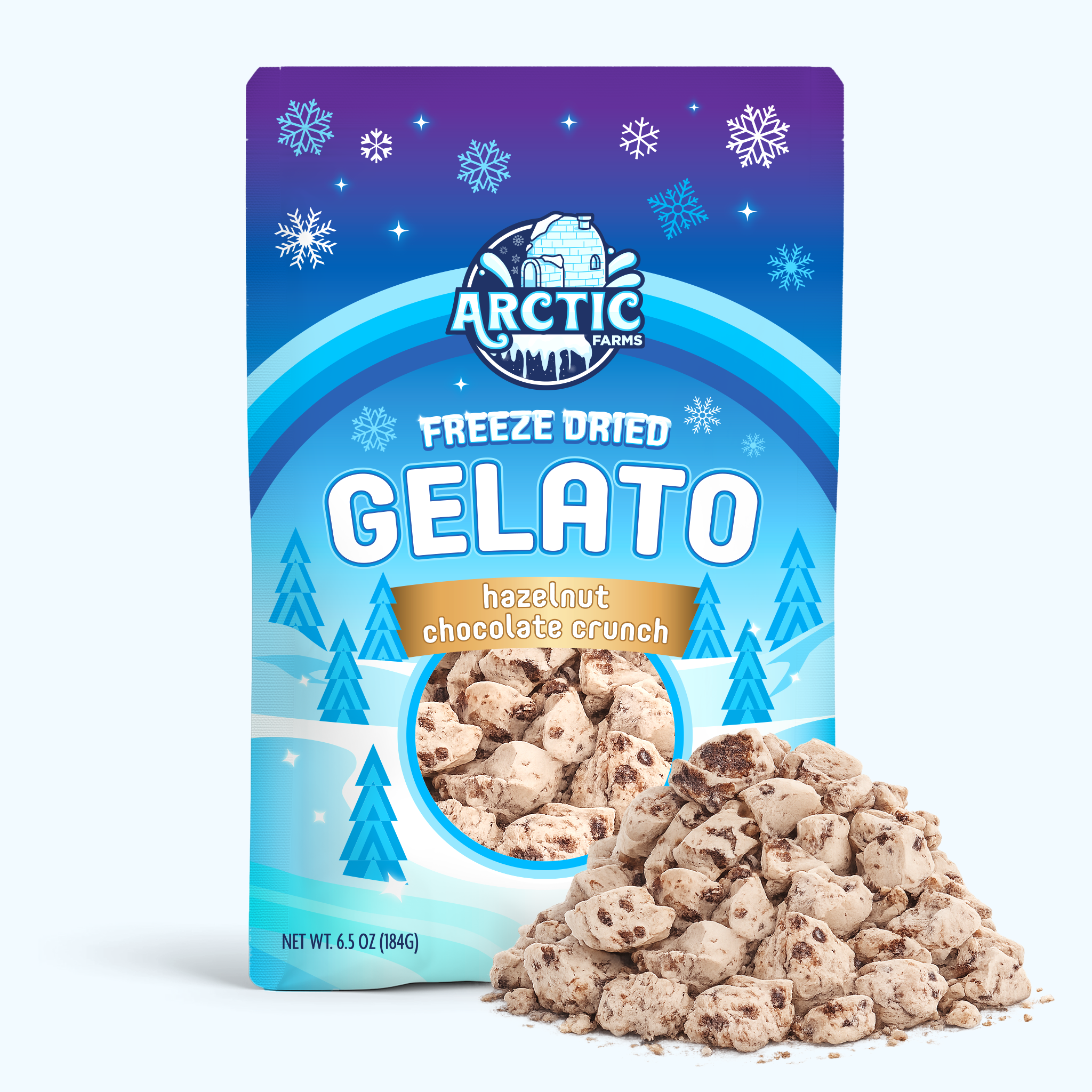 Freeze Dried Gelato - Piemonte Hazelnut Chocolate Crunch