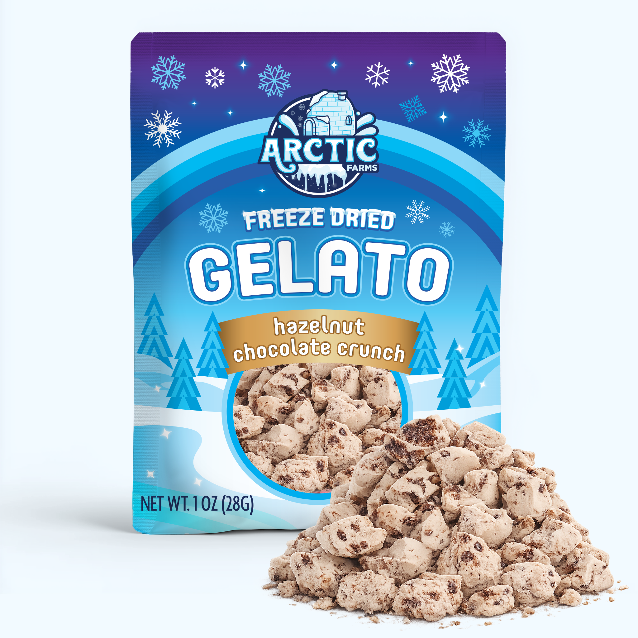 Freeze Dried Gelato - Piemonte Hazelnut Chocolate Crunch