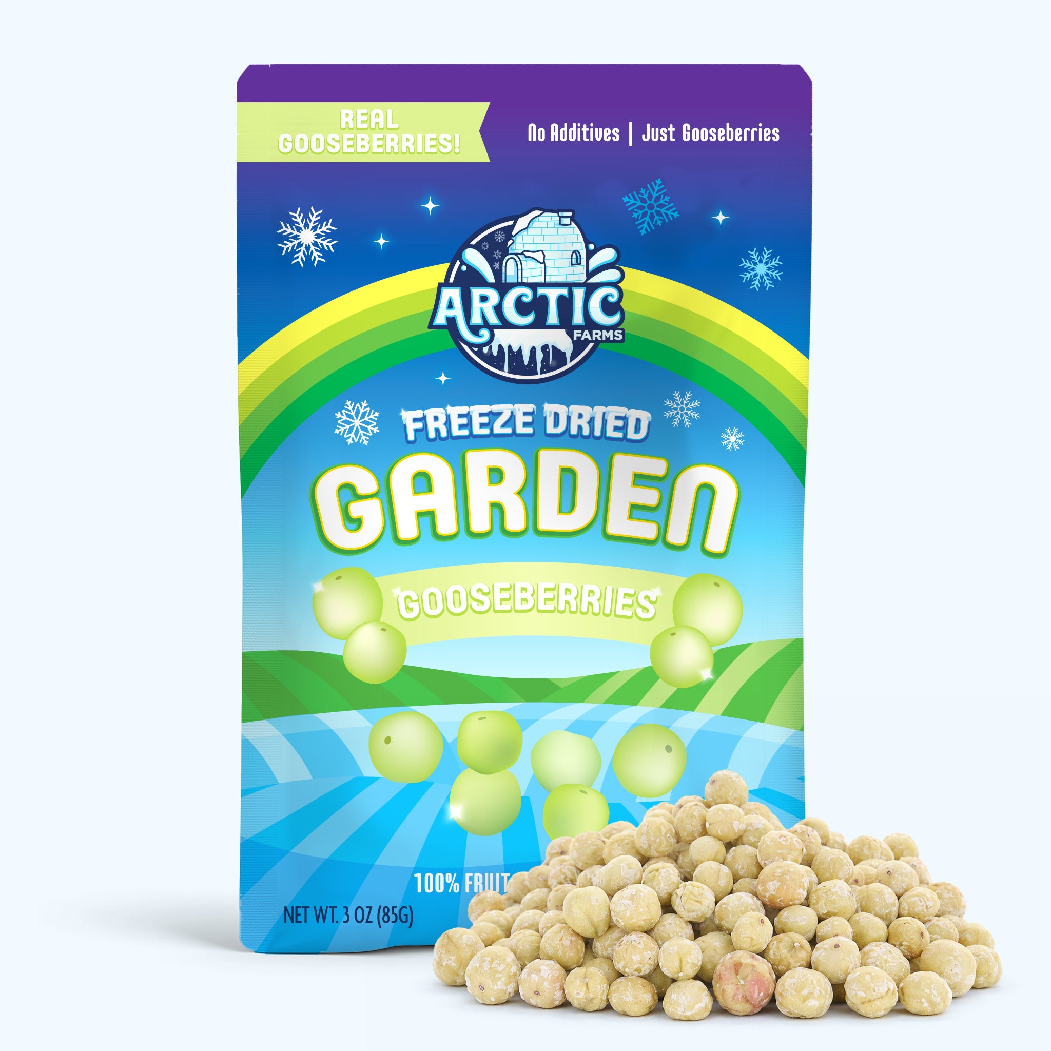 Freeze Dried Organic Green Gooseberries