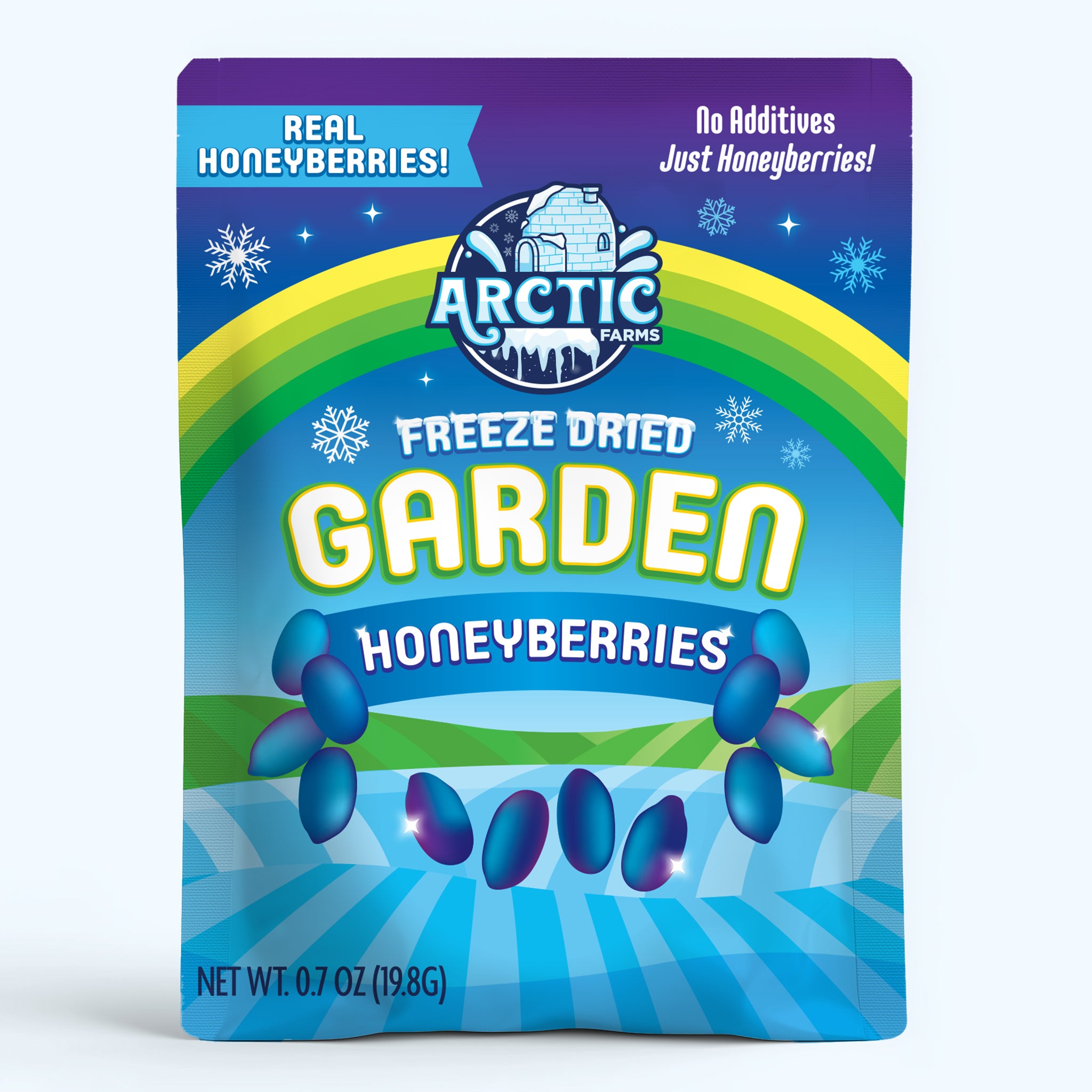 ARCHIVIO ✨ノースリーブ　アイスクリーム　水色　ライトブルー Freeze Dried Organic Honeyberry