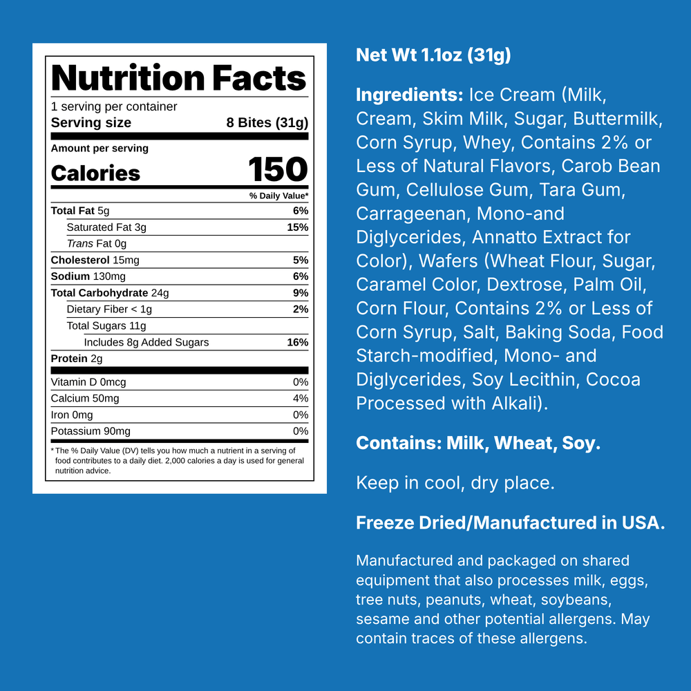 Freeze Dried Ice Cream Sandwich Bites