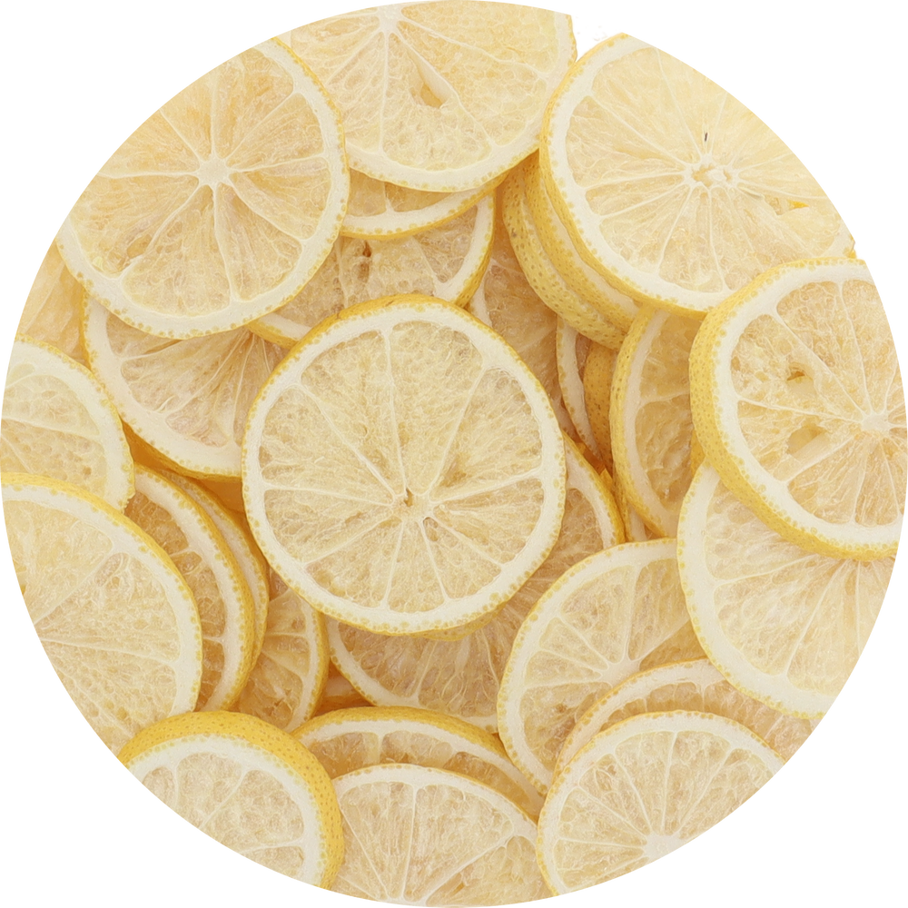 Freeze Dried Lemon Slices Top View