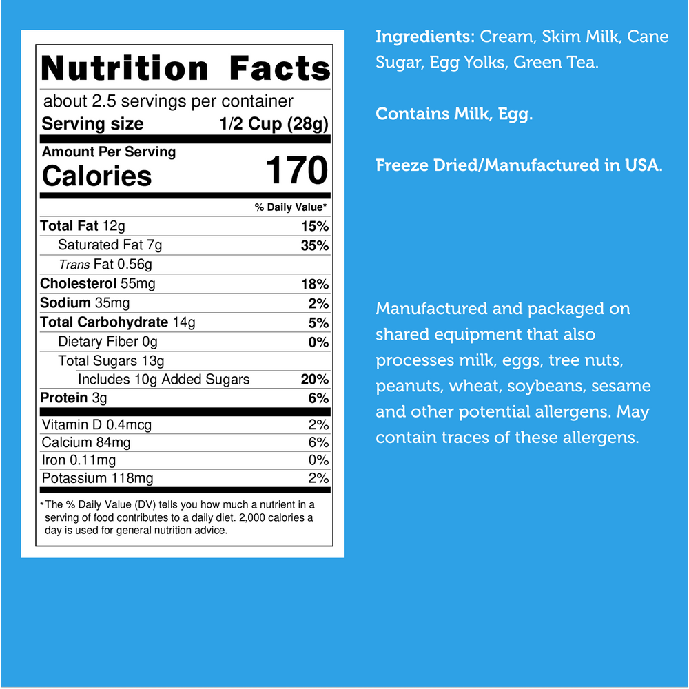 PREMIUM Freeze Dried Ice Cream * Only 5 Ingredients * Matcha Green Tea — image 7 of 11