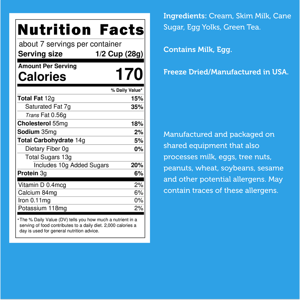 PREMIUM Freeze Dried Ice Cream * Only 5 Ingredients * Matcha Green Tea — image 9 of 11