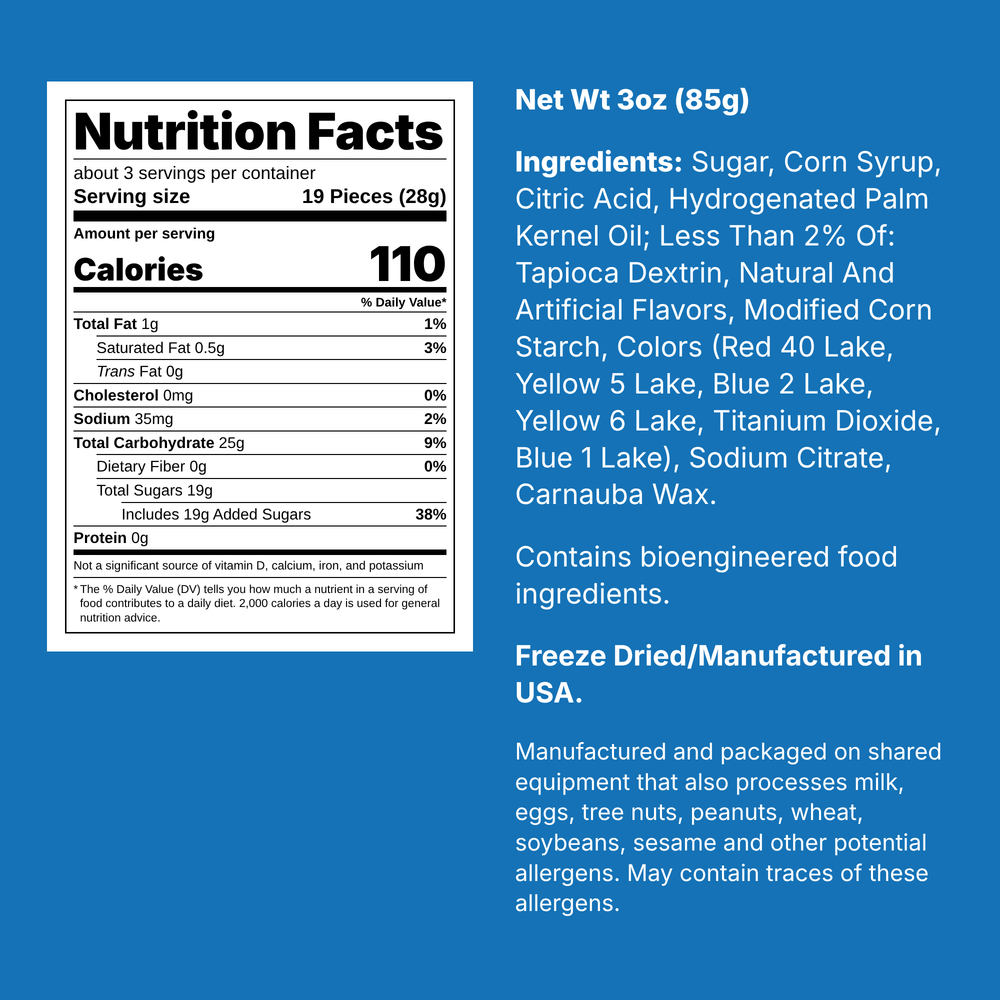 Freeze Dried Mini Pillows Candy