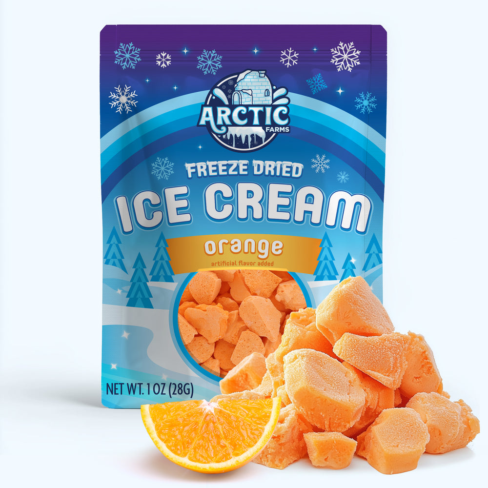 Freeze Dried Ice Cream That Does Not Melt (Bits) Orange