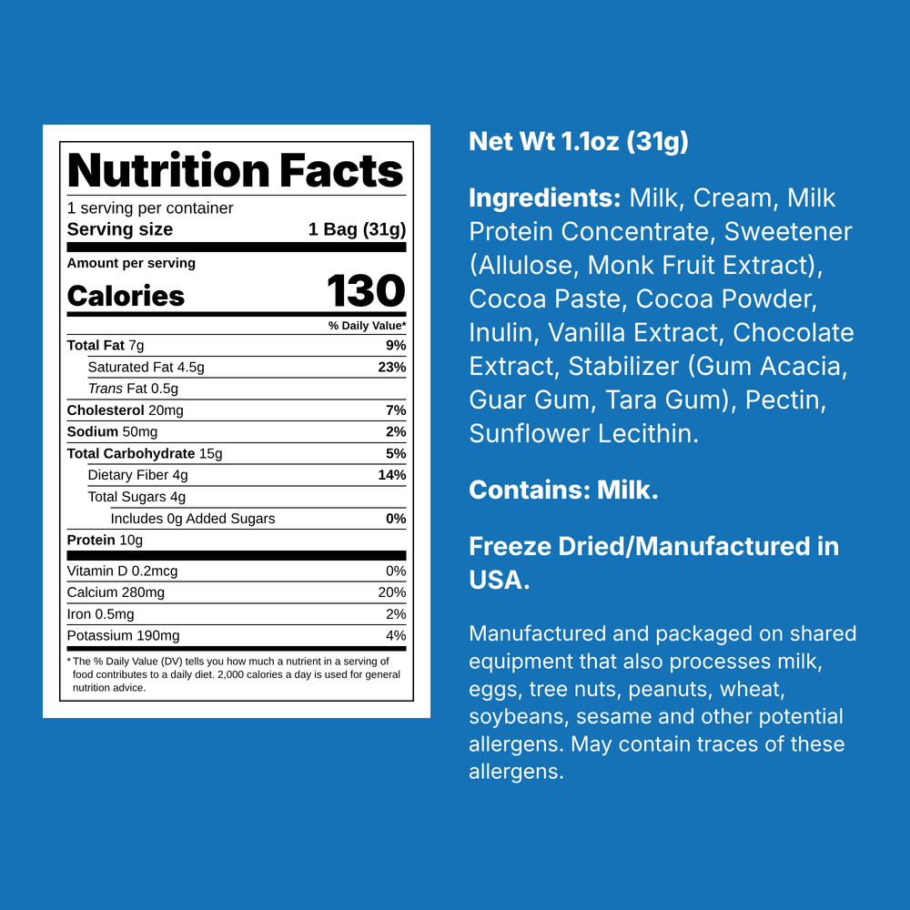 Freeze‑Dried Protein Ice Cream (Zero Added Sugar) — Vanilla Chocolate Mix
