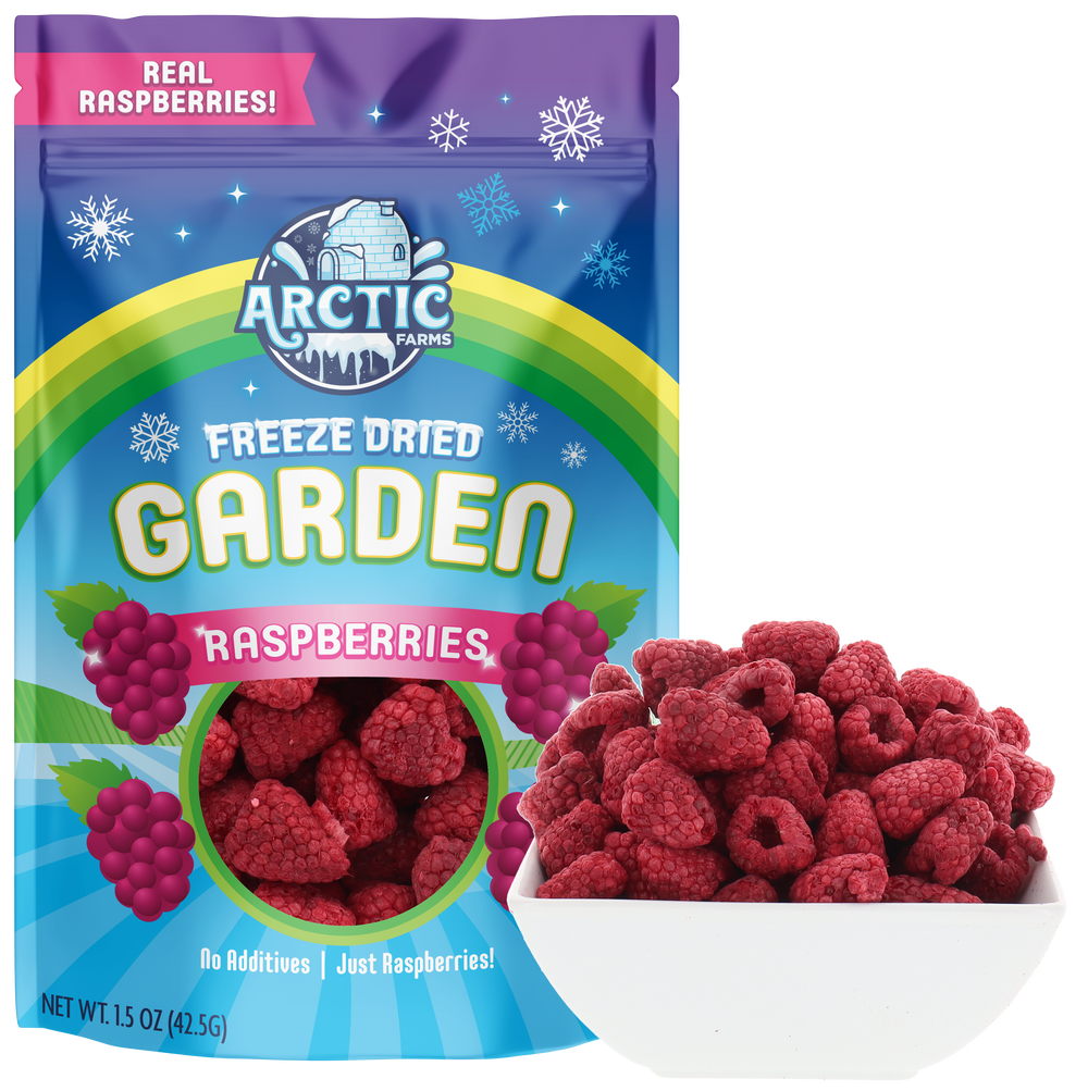 Freeze Dried Whole Raspberry Bag with Bowl