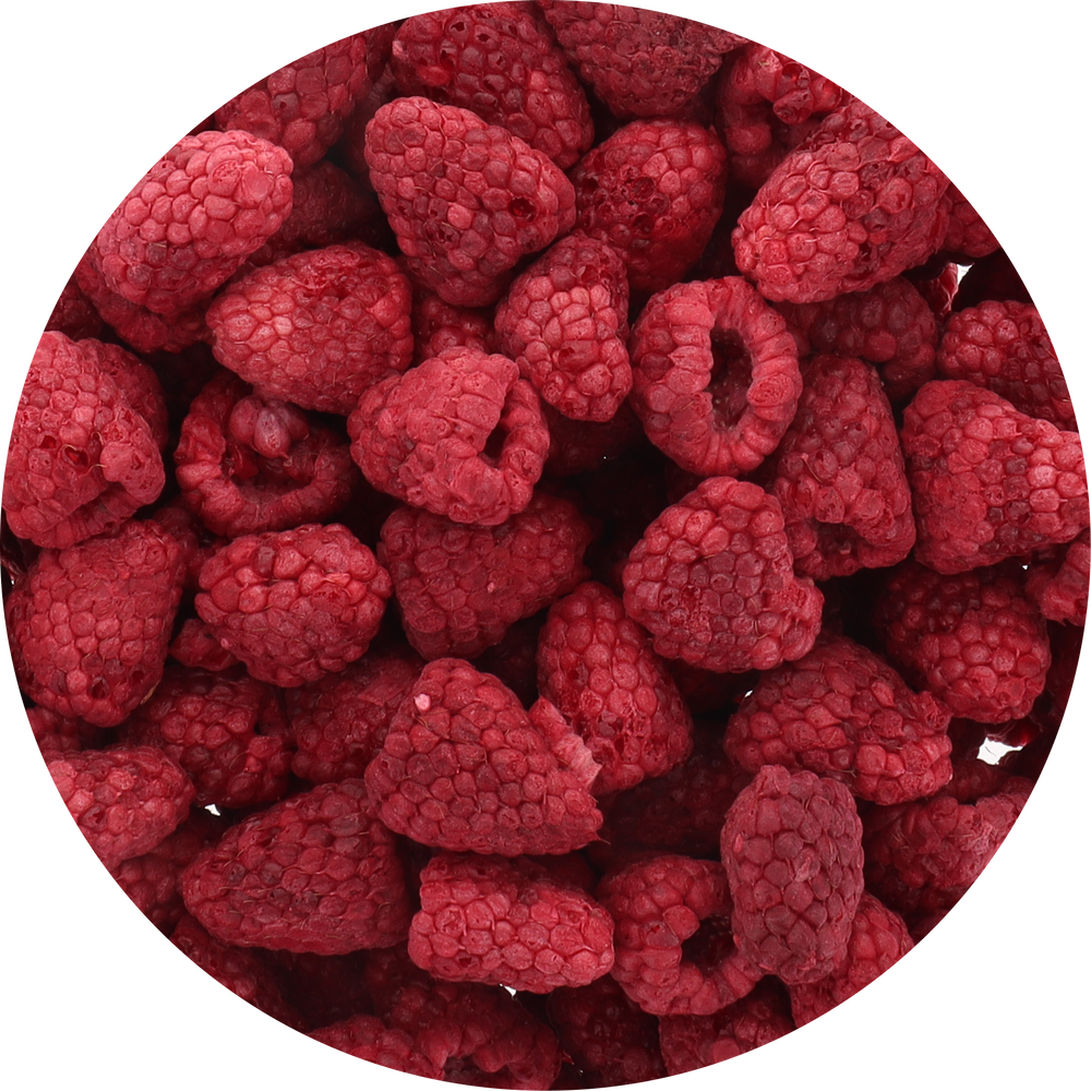 Freeze Dried Whole Raspberry Top View