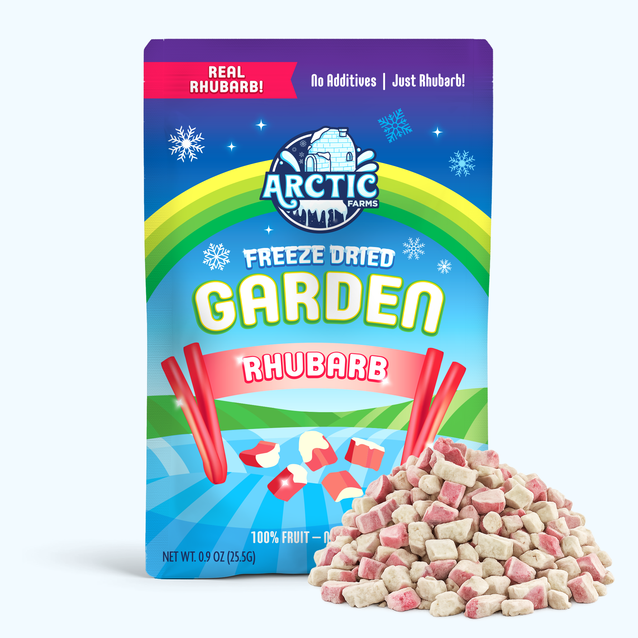 Freeze Dried Red Rhubarb