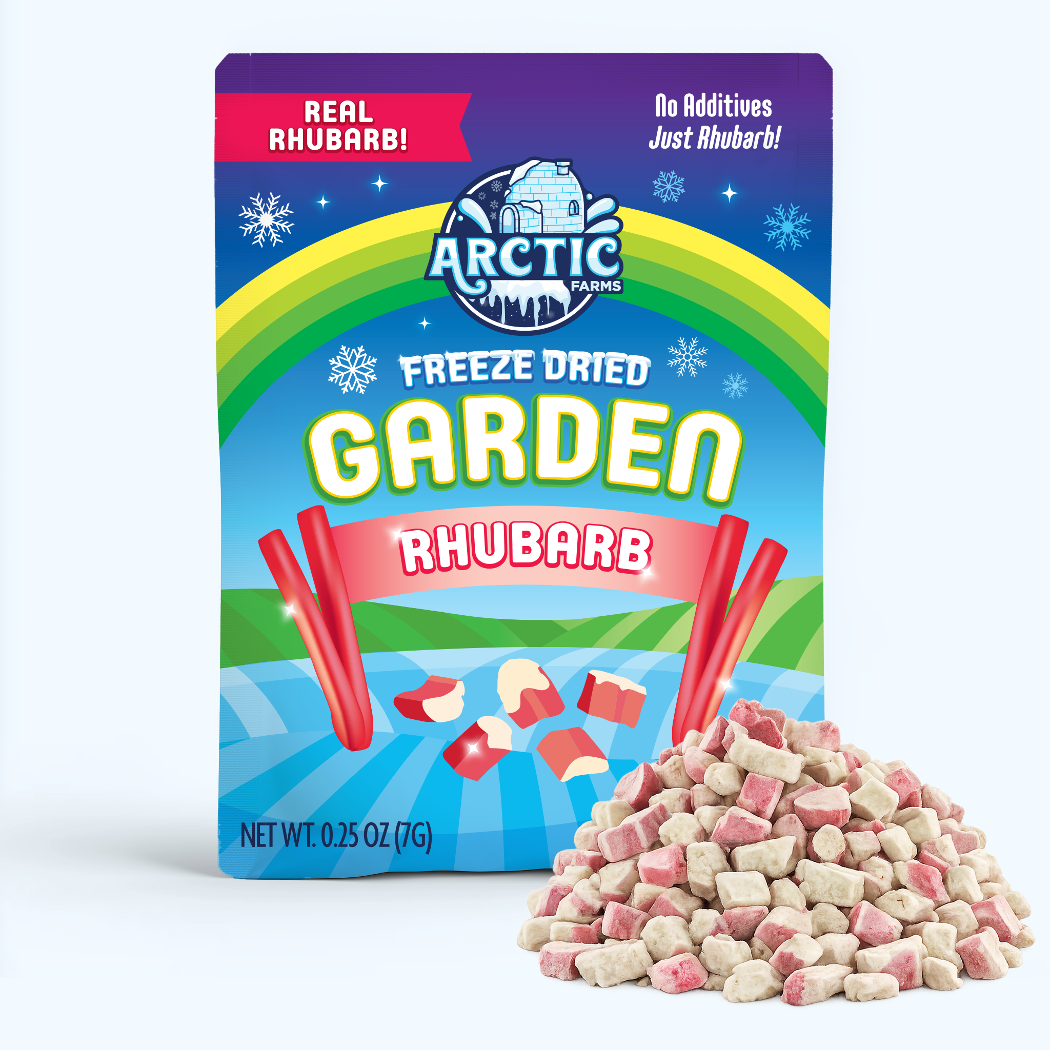 Freeze-Dried Red Rhubarb | Arctic Farms Freeze-Dried Red Rhubarb | Arctic Farms