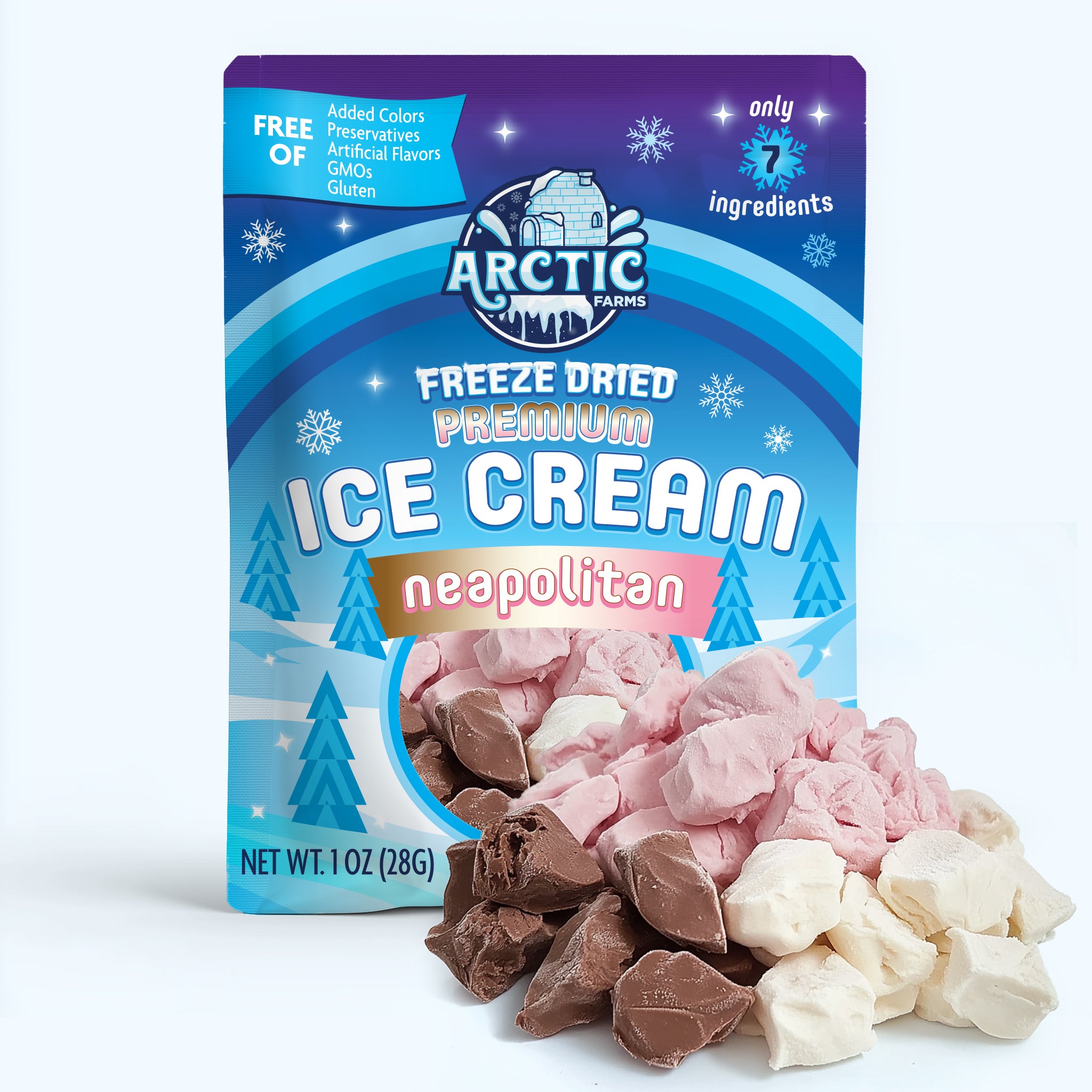PREMIUM Freeze Dried Ice Cream * Only 5 Ingredients * Neapolitan