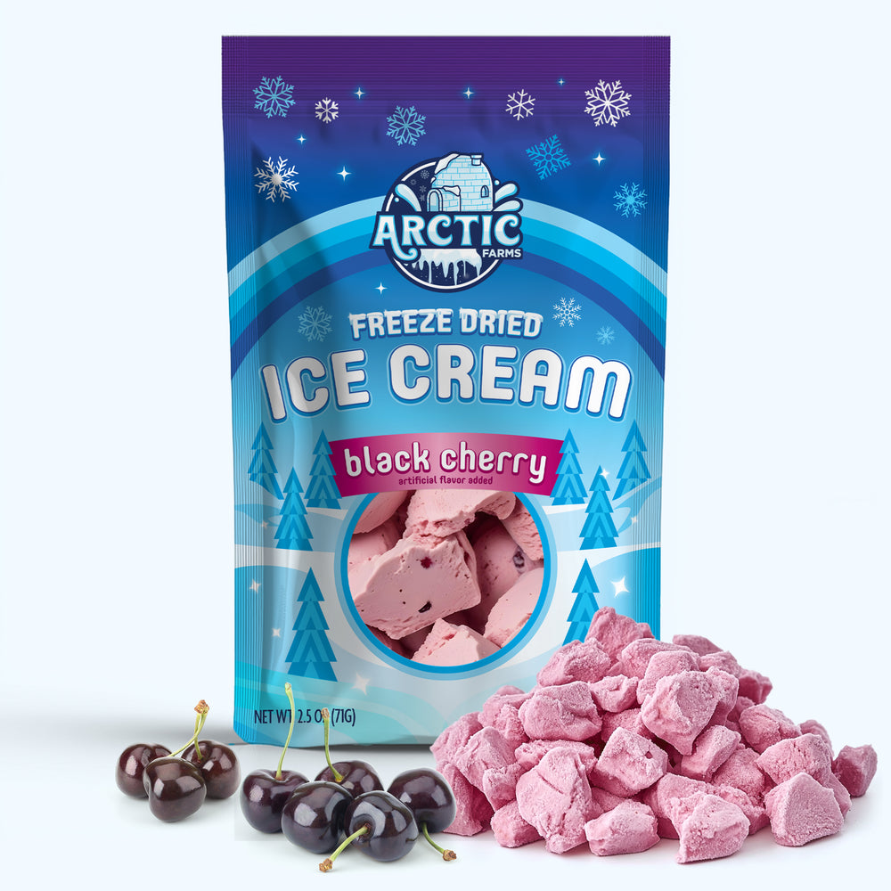 Freeze Dried Ice Cream That Does Not Melt (Bits) Black Cherry