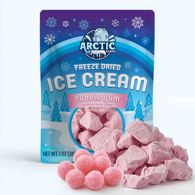 Freeze Dried Bubble Gum Ice Cream