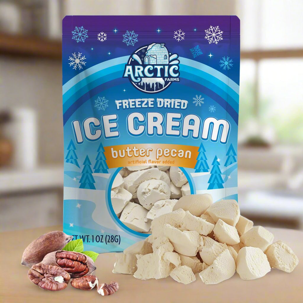 Freeze Dried Butter Pecan Ice Cream