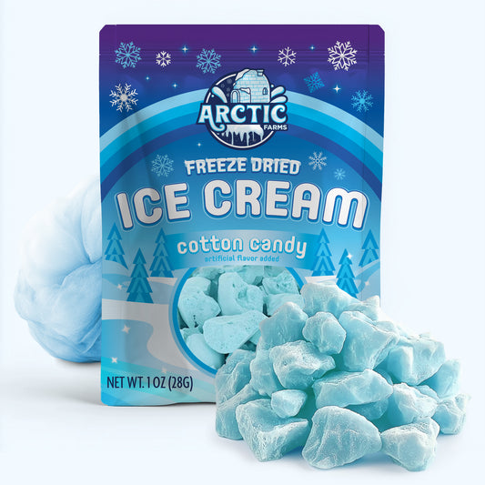 Freeze Dried Blue Cotton Candy Ice Cream