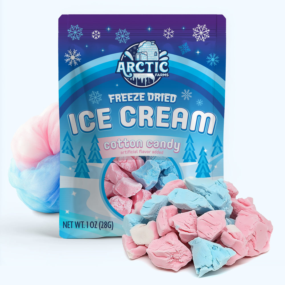 Freeze Dried Ice Cream That Does Not Melt (Bits) Cotton Candy Mix