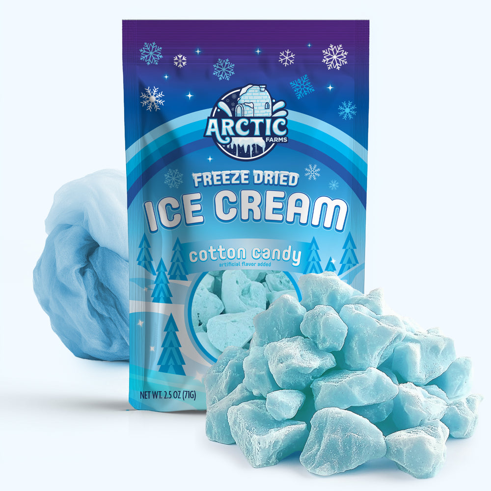 Freeze Dried Ice Cream That Does Not Melt (Bits) Cotton Candy Blue