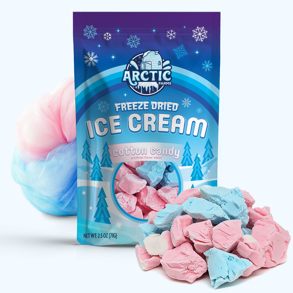 Freeze Dried Ice Cream That Does Not Melt (Bits) Cotton Candy Mix