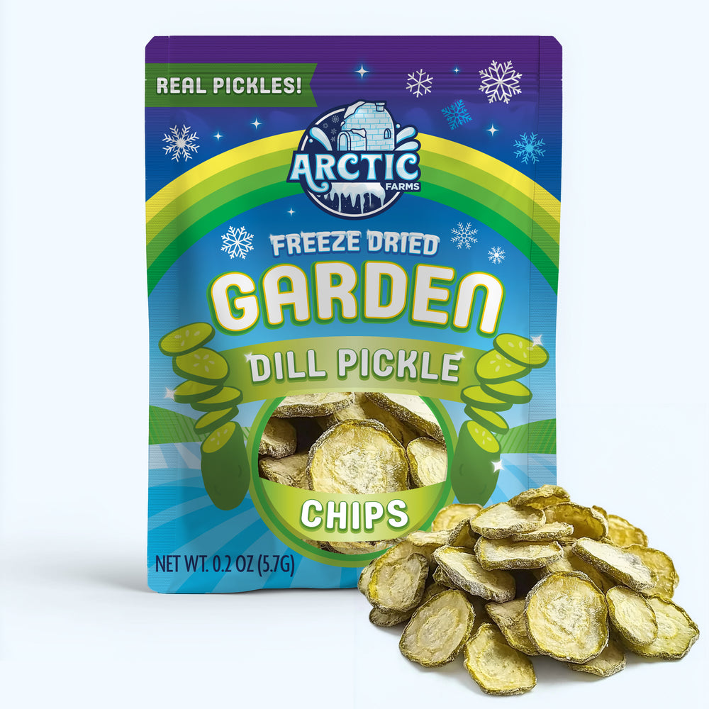 Freeze Dried Dill Pickle Chips (Less Salty)