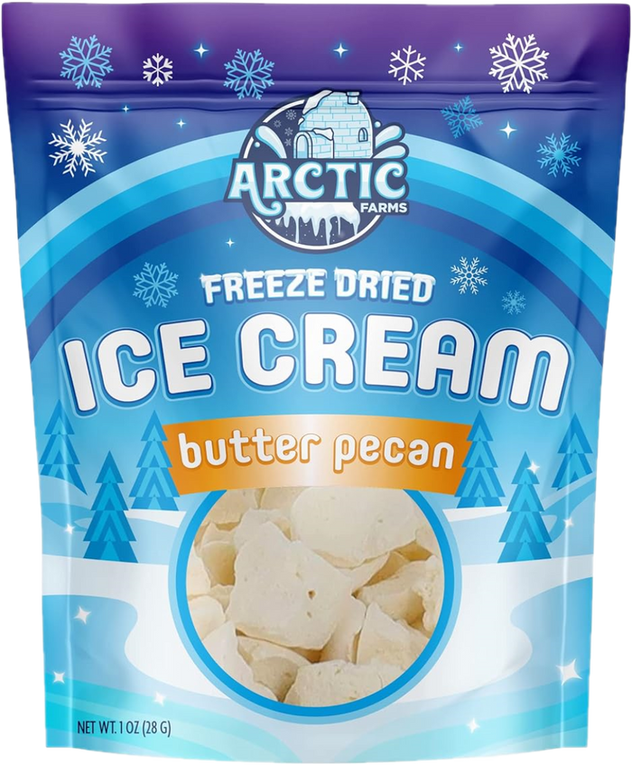 Freeze Dried Ice Cream That Does Not Melt (Bits) Butter Pecan