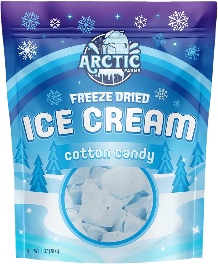 Freeze Dried Ice Cream That Does Not Melt (Bits) Cotton Candy Blue