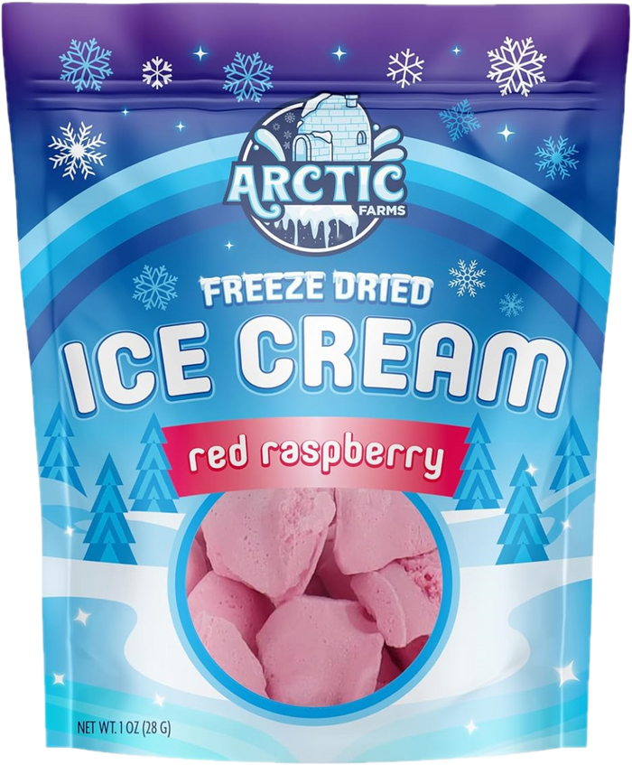 Freeze Dried Ice Cream That Does Not Melt (Bits) Red Raspberry