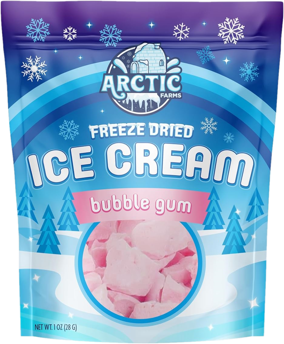 Freeze Dried Ice Cream That Does Not Melt (Bits) Bubble Gum