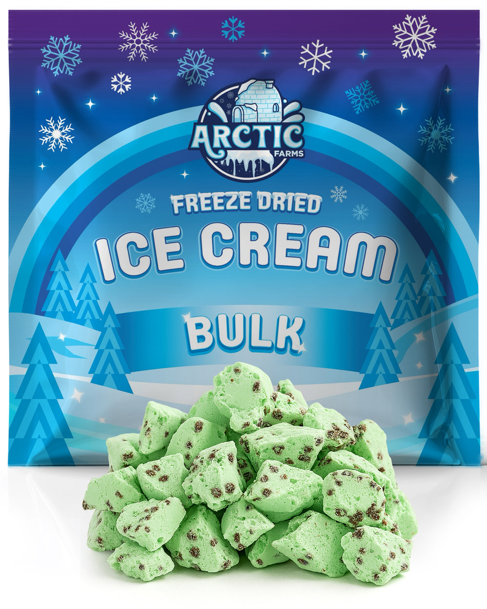 Freeze Dried Ice Cream That Does Not Melt (Bits) Dubai Style Chocolate Pistachio