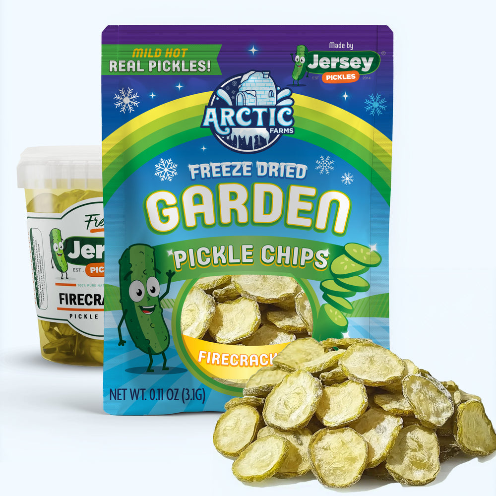 Freeze Dried Pickle Chips (Firecracker - Mild Hot) from Jersey Pickles