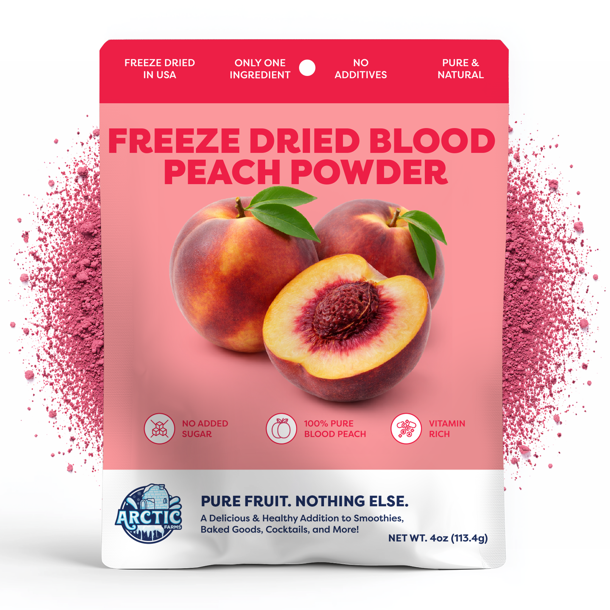 Freeze Dried Blood Peach Powder