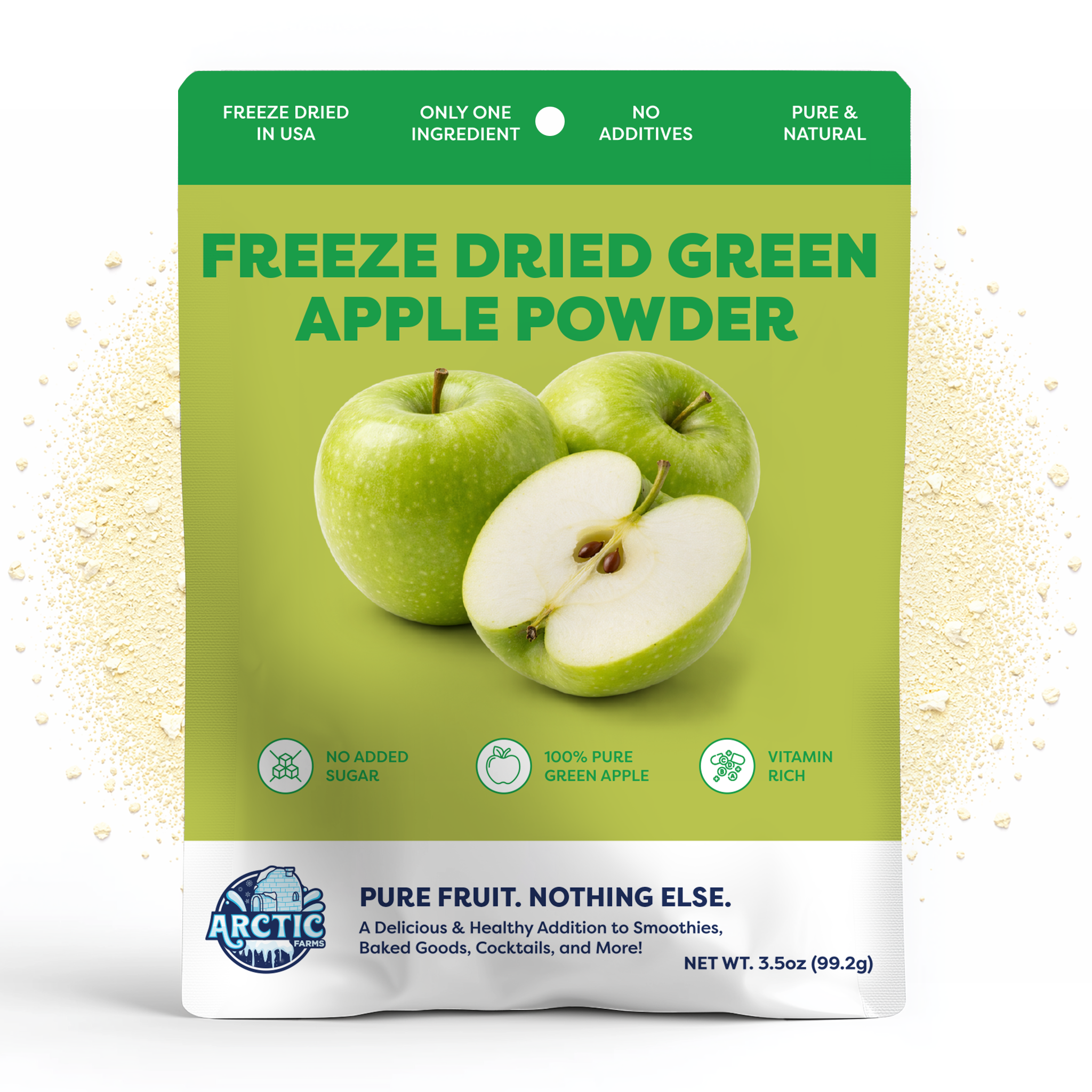 Freeze-Dried Green Apple Powder | Arctic Farms