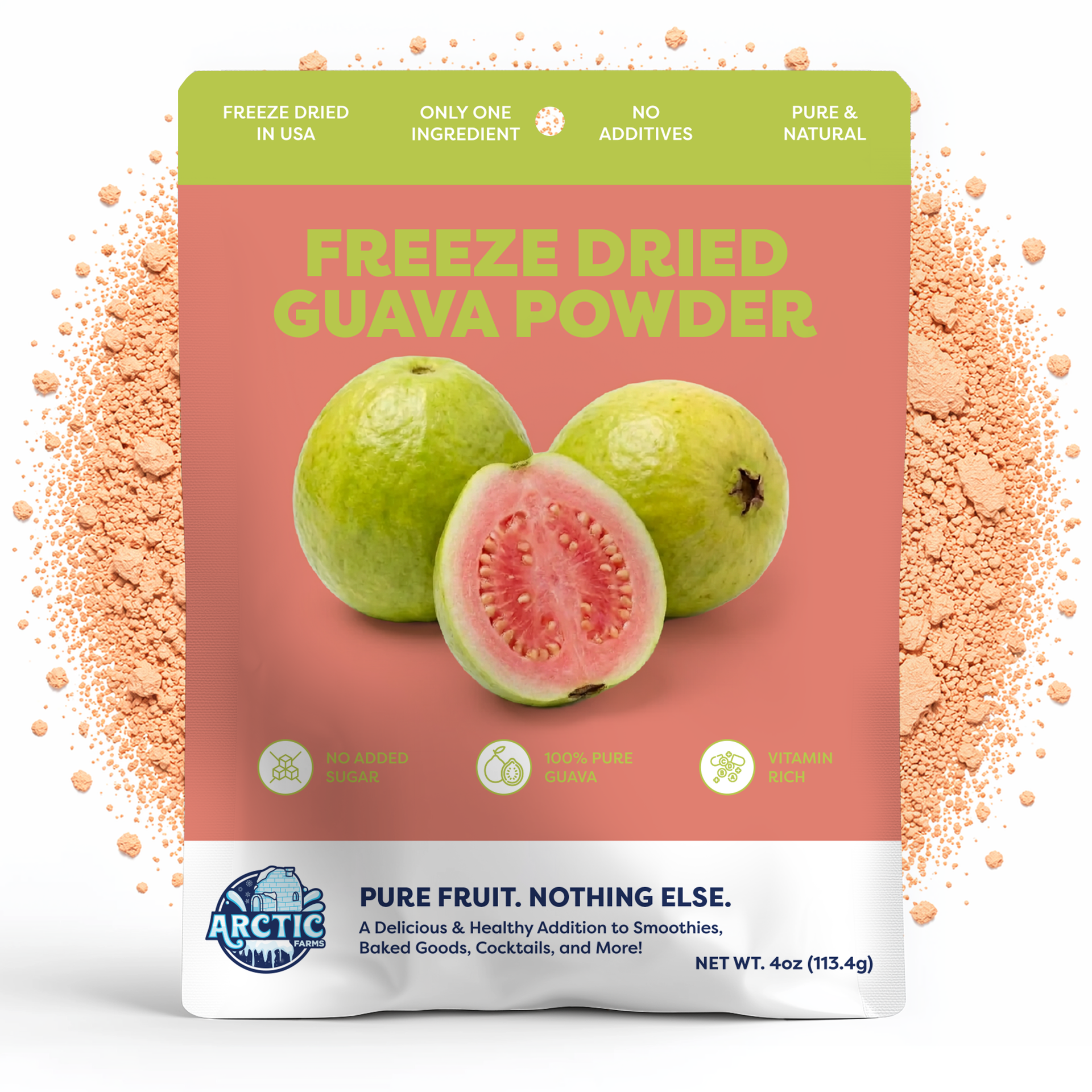 Freeze-Dried Guava Powder | Arctic Farms Freeze-Dried Guava Powder | Arctic Farms